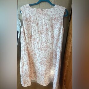 Eva Mendes for New York & Company Cream and Brown Floral Dress